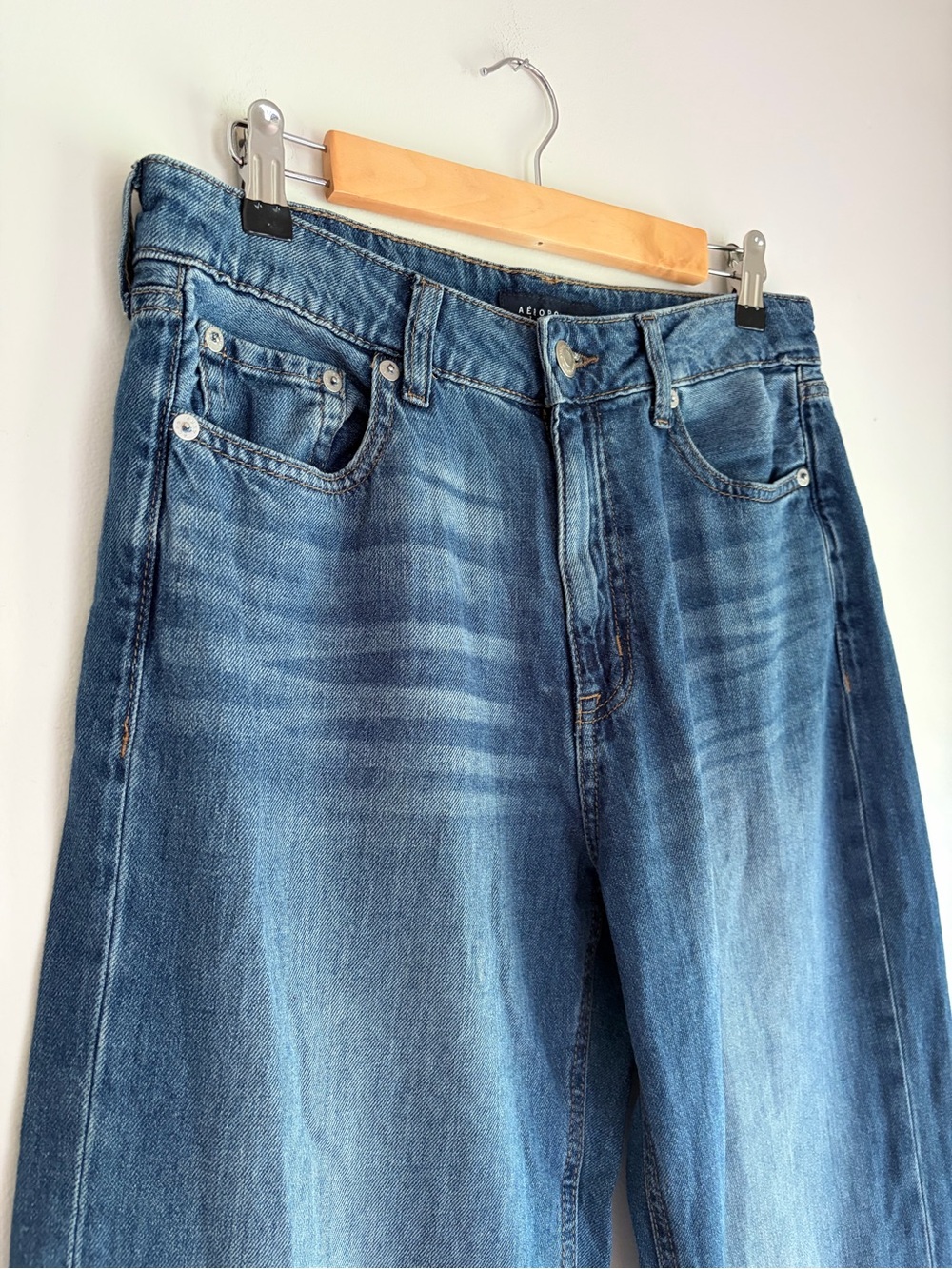 Aeropostale High Rise Wide Leg Jeans Size 8 - Picture 2 of 6